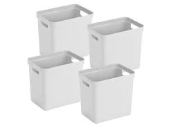 Sunware Sigma home 4er-Set 25L Aufbewahrungsbox - weiß