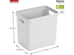 Sunware Sigma home 4er-Set 25L Aufbewahrungsbox - weiß