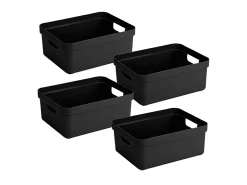 Sunware Sigma home 4er-Set 24L Aufbewahrungsbox - schwarz