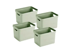 Sunware Sigma home 4er-Set 18L Aufbewahrungsbox - grün