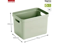 Sunware Sigma home 4er-Set 18L Aufbewahrungsbox - grün