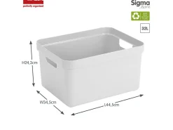 Sunware Sigma home 4er-Set 32 Liter Aufbewahrungsbox - White