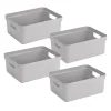 Sunware Sigma home 4er-Set 24L Aufbewahrungsbox - grau