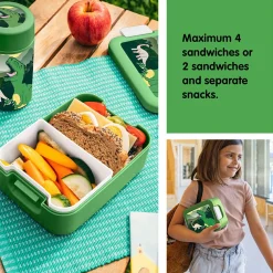 Sunware Sigma home Food to go Lunchbox - Dino green