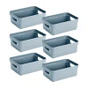 Sunware Sigma home 9L Set von 6 Aufbewahrungsboxen - Blue