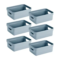 Sunware Sigma home 9L Set von 6 Aufbewahrungsboxen - Blue