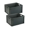 Sunware Square 52 Liter Anthracite geschlossene Box - Set von 2