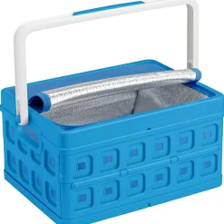 Sunware Square 24 Liter Klappbox mit Griff und Kühltasche - Blue