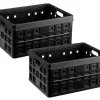 Sunware Square 32 Liter Set von 2 Klappboxen - Black