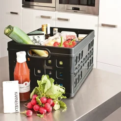 Sunware Square 32 Liter Set von 2 Klappboxen - Black