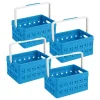 Sunware Square 24 Liter Set von 4 Klappboxen mit Griff - Blue