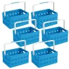 Sunware Square 24 Liter Set von 6 Klappboxen mit Griff - Blue
