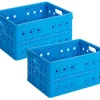 Sunware Square 32 Liter Set von 2 Klappboxen - Blue