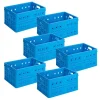 Sunware Square 32 Liter Set von 6 Klappboxen - Blue