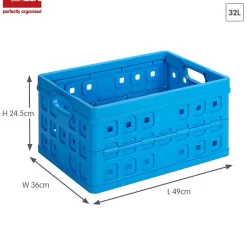 Sunware Square 32 Liter Set von 6 Klappboxen - Blue