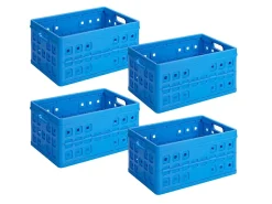 Sunware Square 46 Liter Set von 4 Klappboxen - Blue
