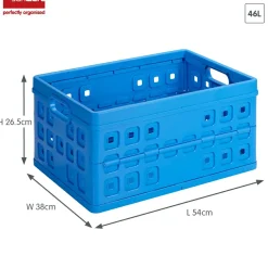 Sunware Square 46 Liter Set von 4 Klappboxen - Blue