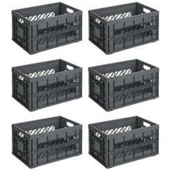 Sunware Square Heavy Duty 45 Liter 6er-Set Klappboxen