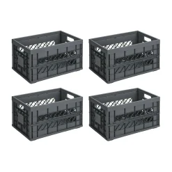 Sunware Square Heavy Duty 45 Liter 4er-Set Klappboxen