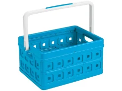 Sunware Square kleine Klappkiste mit Henkel - Blue