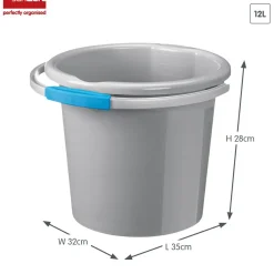Sunware Water-line 12 Liter Eimer - Grey
