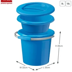 Sunware Water-line 12 Liter Eimer Set - Blue