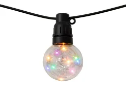 Svenska Living transparente runde Lichterkette - farbiges Licht