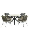 5-teiliges dining Gartenset Margriet&runder Edison Tisch