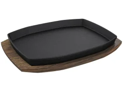 The Bastard Cast Iron Sizzling C/M Kochplatte mit Untersetzer