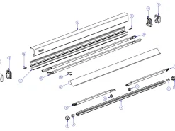 Thule Omnistor Set Endkappen Kassette 3200