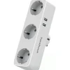 Travelhawk 3-fach Steckdosenadapter - White