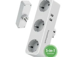 Travelhawk 3-fach Steckdosenadapter - White