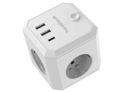 Travelhawk 7-in-1 USB Steckdosenadapter - White