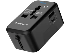 Travelhawk Universeller Reiseadapter - Black
