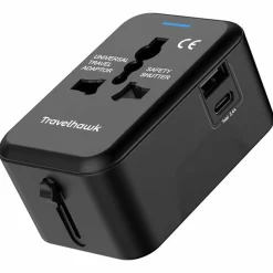 Travelhawk Universeller Reiseadapter - Black