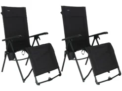 Travellife Festo 2er-Set Relaxliege - Graphite Black