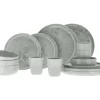 Travellife Palma light grey 16-teiliges Geschirr-set
