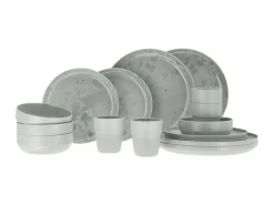 Travellife Palma light grey 16-teiliges Geschirr-set