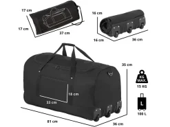TravelZ 100 Liter faltbare Rolltasche