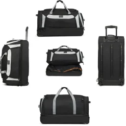 TravelZ 96 Liter Reisetasche mit Rädern - Black