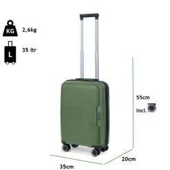 TravelZ Swinger 55 cm Handgepäck Reisekoffer - Green