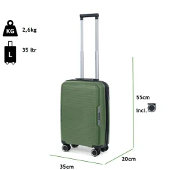 TravelZ Swinger 2-teilige Kofferset - Green