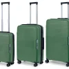 TravelZ Swinger 3-teiliges Kofferset - Green