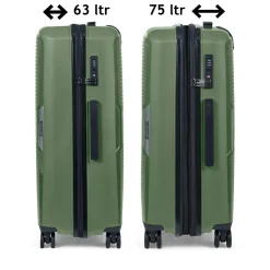 TravelZ Swinger 3-teiliges Kofferset - Green