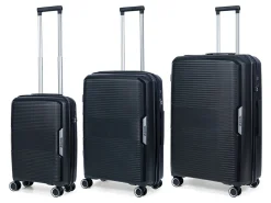 TravelZ Swinger 3-teiliges Kofferset - Black