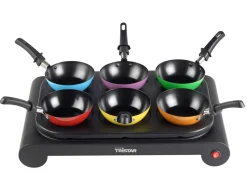 Tristar Wok-Set bunte Pfännchen