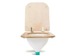 TROBOLO Trockentoilette Einsatz & Holzsitz – white