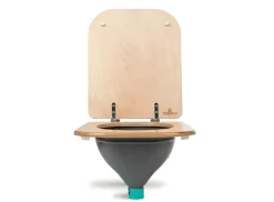 TROBOLO Trockentrenntoilette Einsatz & Holzsitz - grey