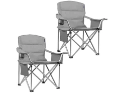 TRVLMORE Set von 2 XL Faltstühle - Grau