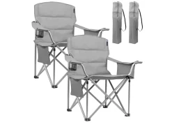 TRVLMORE Set von 2 XL Faltstühle - Grau